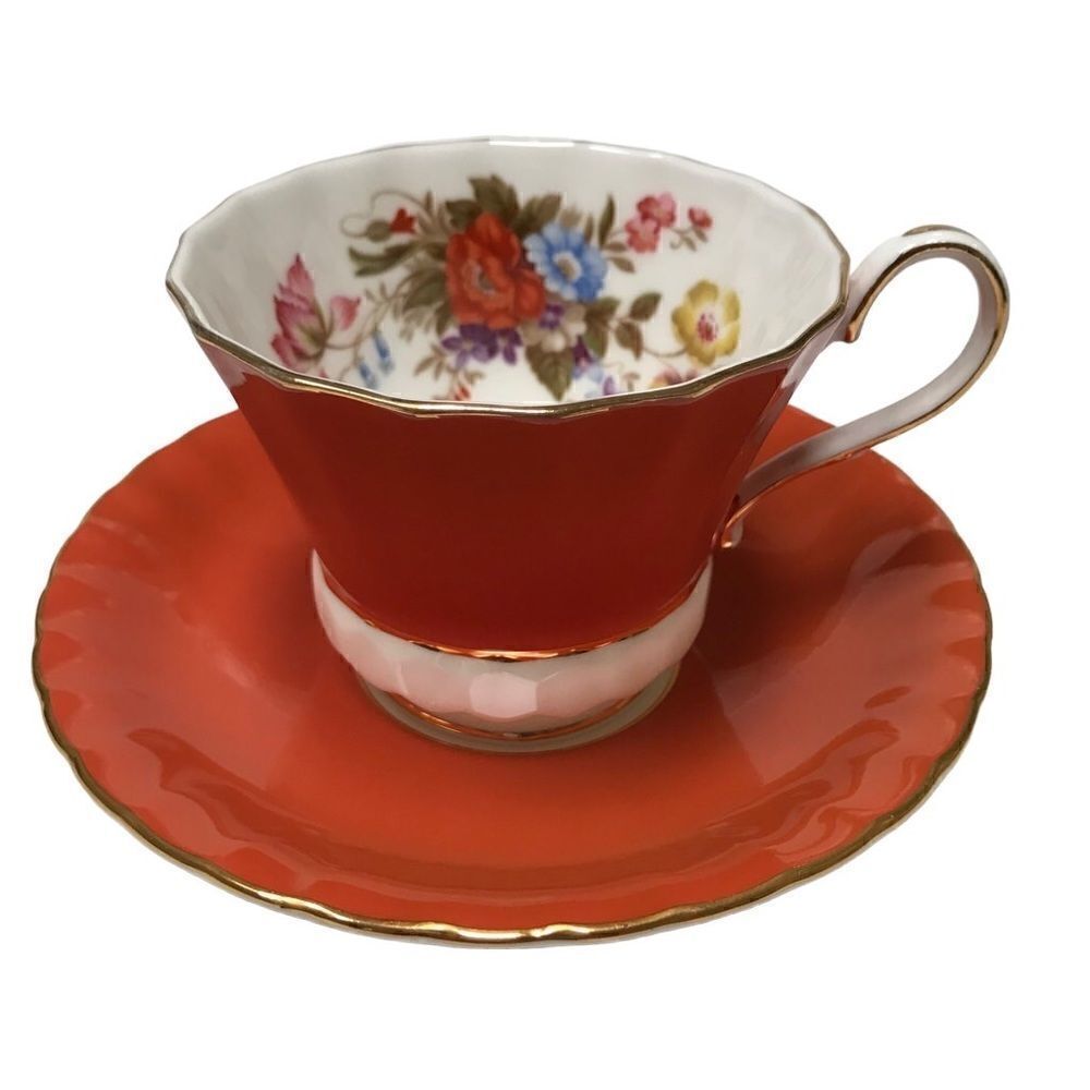 ‎Ansley Floral Bone China Teacup and Saucer